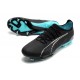 Cheap Puma Ultra Ultimate FG Black Ltblue Low Soccer Shoes Sale