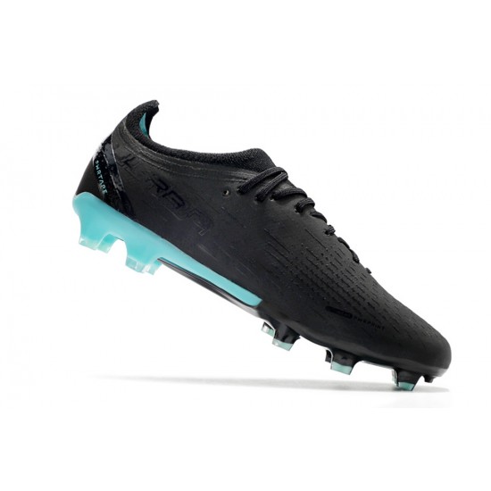 Cheap Puma Ultra Ultimate FG Black Ltblue Low Soccer Shoes Sale