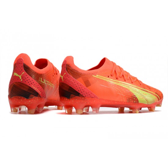 Cheap Puma Ultra Ultimate FG Orange Yellow Black Low Soccer Shoes Sale