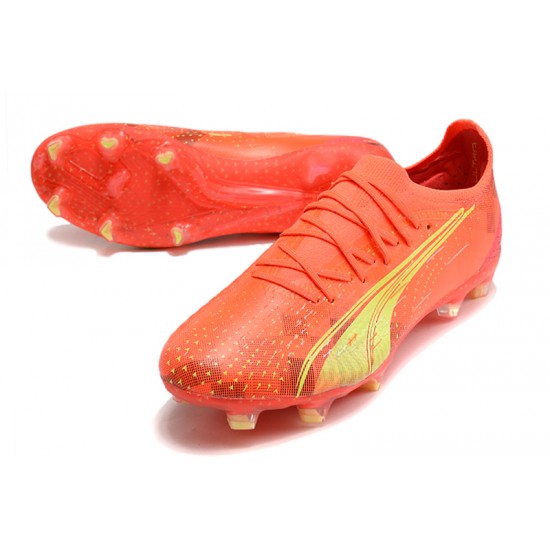 Cheap Puma Ultra Ultimate FG Orange Yellow Black Low Soccer Shoes Sale